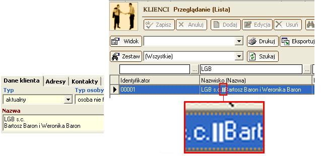 21. Możliwość wprowadzania nazwy Kancelarii i Klienta w wielu wierszach 18 Tym z Państwa, którzy mają długie nazwy firm,