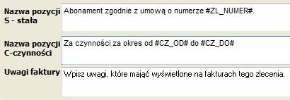 32 Tekst wpisany do pola Uwagi faktury będzie domyślnie wyświetlany na fakturach tego zlecenia. W ostatnim kroku kreatora faktury w polu Informacja dla klienta można go dowolnie modyfikować. 28.1.6.