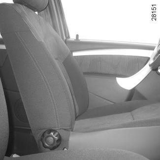 W celu podniesienia lub opuszczenia siedzenia fotela kierowcy Zależnie od wersji pojazdu, podnieść dźwignię 2, ustawić siedzisko na żądanej wysokości, a następnie zwolnić dźwignię.