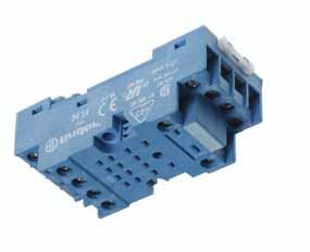 Seria 94 - Gniazda i akcesoria dla przekaźników Serii 55 SERI 55 94.74 94.82 Gniazdo z zaciskami śrubowymi, 94.72 94.72.0 94.73 94.73.0 94.74 94.74.0 montaż na panel lub szynę DIN 35 mm (EN 60715) Niebieski Czarny Niebieski Czarny Niebieski Czarny Typ przekaźnika 55.