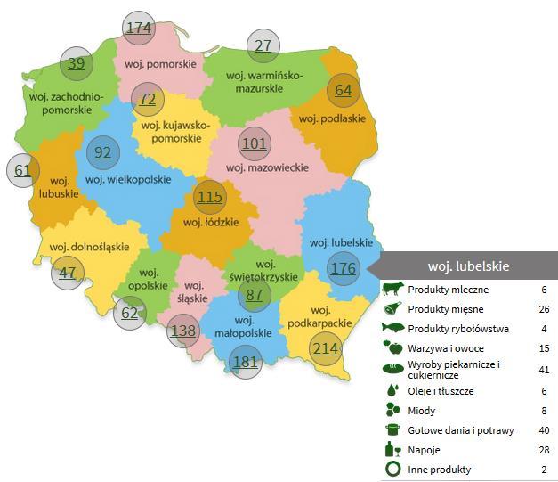 Zadania realizowane przez DRiŚ PRZYJMOWANIE WNIOSKÓW O WPIS NA OGÓLNOPOLSKĄ LISTĘ PRODUKTÓW TRADYCYJNYCH W samym tylko 2016 roku minister rolnictwa wpisał na LPT 23 nowe lubelskie frykasy.