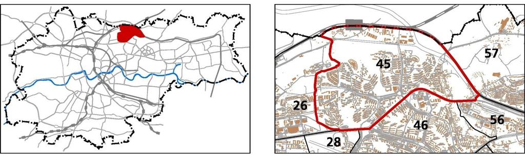 45. MISTRZEJOWICE JEDNOSTKA: 45 POWIERZCHNIA: NAZWA: 491.45 ha MISTRZEJOWICE KIERUNKI ZMIAN W STRUKTURZE PRZESTRZENNEJ Istniejąca zabudowa mieszkaniowa jednorodzinna w rejonie ul.