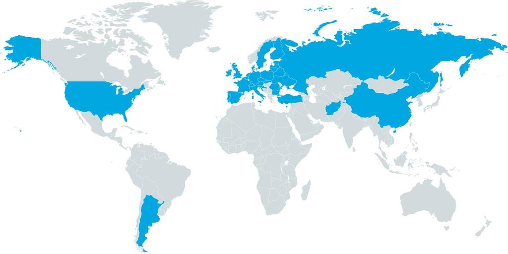 PROFIL UCZESTNIKÓW 4 500 profesjonalistów wzięło udział w 3-dniowych targach 34 PAŃSTWA Afganistan Argentyna Austria Belgia Białoruś Bułgaria Chiny Chorwacja Cypr Czechy Dania Estonia