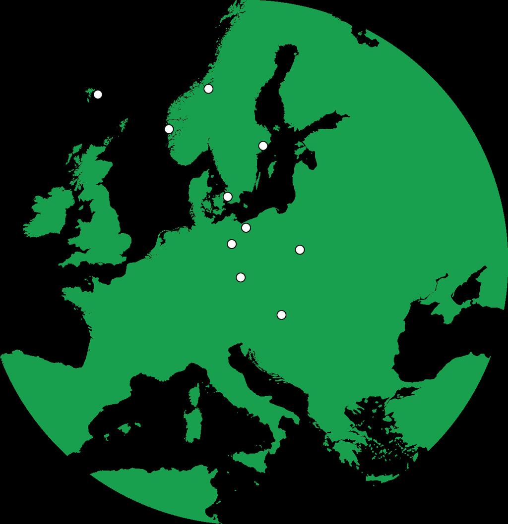 Faroe Islands 1985 km Trondheim 1266 km Bergen 1239 km Stockholm 828 km Copenhagen 246 km Świnoujście Berlin Warsaw 234 km 653 km Praha 582 km Budapest 1104 km Działamy 24 godziny na dobę, przez cały