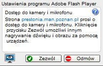 konferencji audio (ikona słuchawek w lewym górnym rogu aplikacji).