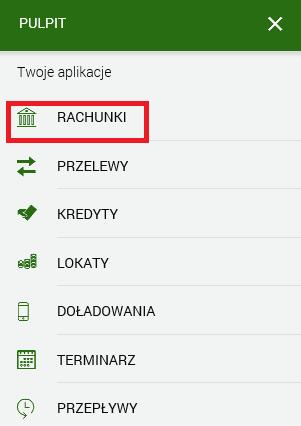 użytkownik może zamknąć (ukryć) panel sterowania poprzez użycie dedykowanej opcji, a rozwinąć poprzez kliknięcie na Jak sprawdzić informacje o rachunku Wszelkie informacje, zarówno o posiadanych