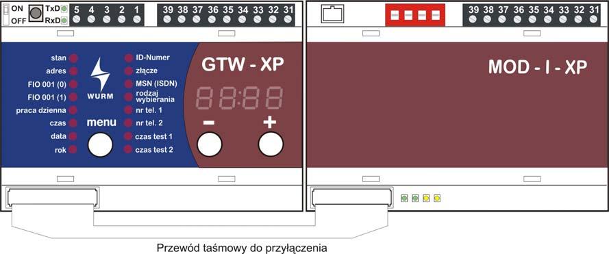 W stanie <DOBRZE> przekaźnik jest włączony (zasada prądu spoczynkowego), w przypadku usterki (stan przedstawiony na schemacie) jest odpowiednio wyłączany.