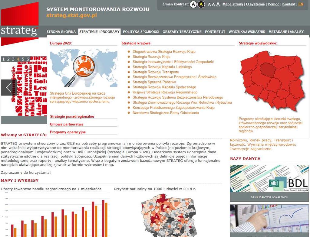 ROZWINIĘTE MENU STRATEGIE I PROGRAMY MOŻLIWOŚĆ WYBORU