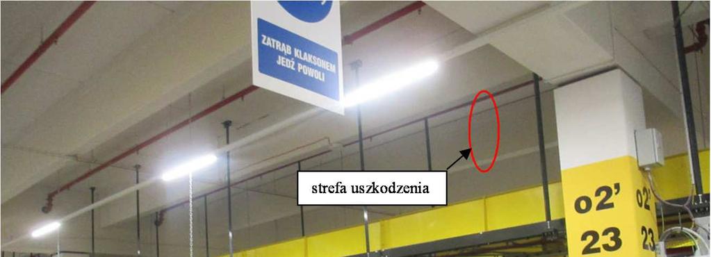 Awarie konstrukcji żelbetowych 739 Rys. 3. Przekrój podłużny budynku (fragment) 3.