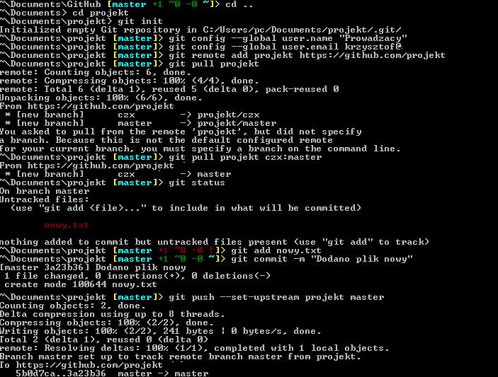 Przykład w Git Shell 24 / 25 mgr inż.