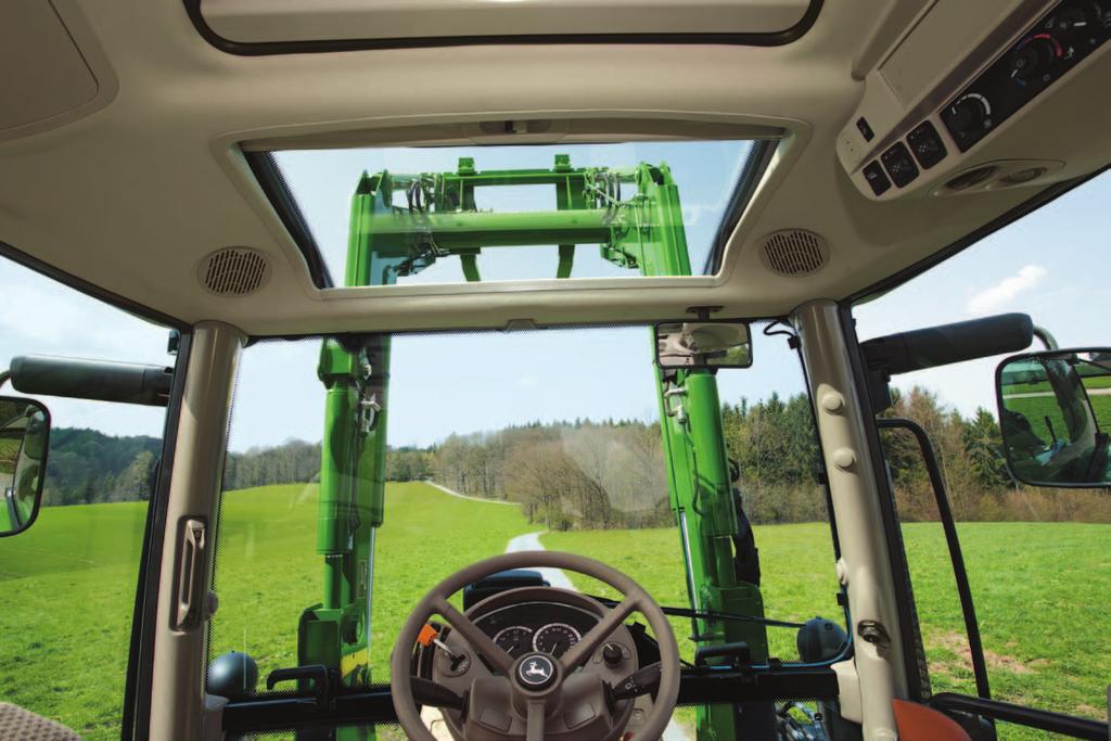 6 Ładowacz czołowy serii H Widoczność i wytrzymałość Większa niezawodność Sworznie ładowacza John Deere są hartowane indukcyjnie dla uzyskania maksymalnej wytrzymałości.