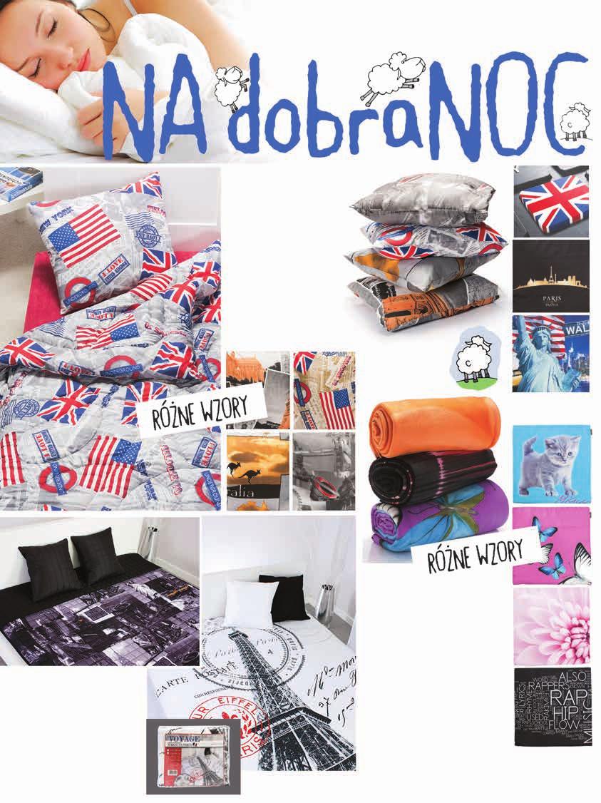 oferta ważna od czwartku 22 stycznia do środy 28 stycznia 59,99 KOŁDRA "STOLICE ŚWIATA" wym. 155 x 200 cm PODUSZKA STOLICE ŚWIATA wym. 40 x 40 cm - 7,99 zł wym.