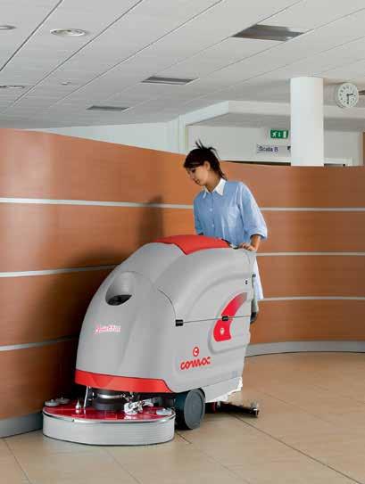 Prowadzone automaty do mycia posadzek klasa Media 24 Średnie Media 65 BT/75 BT/60 BTS Odpowiednia do