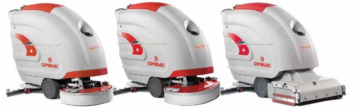 Prowadzone automaty do mycia posadzek Comac Media 65 BT Media 75 BT Media 60 BTS dane techniczne Media 65 BT Media 75 BT Media 60 BTS szerokość pracy mm 660 760 610 wydajność maszyny m 2 /h 3 300 3