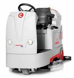 Samojezdne automaty do mycia posadzek Comac Optima 85 B dane techniczne Optima 85 B szerokość pracy mm 850 wydajność maszyny m 2 /h 5500 średnica szczotki [ilość] mm 430 [2] szerokość ssawy mm 1120