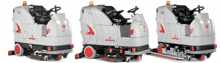 Samojezdne automaty do mycia posadzek Comac Ultra 85 B Ultra 100 B Ultra 85 BS dane techniczne Ultra 85 B Ultra 100 B Ultra 85 BS szerokość pracy mm 830 1 000 910 wydajność maszyny m 2 /h 5 395 6 500