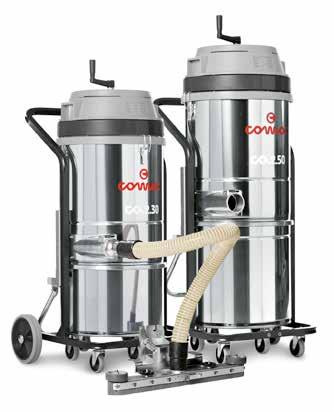 silnika W 1 300 2 700 1 300 2 700 podciśnienie kpa 25 przepływ powietrza m 3 /h 212 425 212 425 zbiornik stal AISI 430 pojemność zbiornika l 30 50 średnica zbiornika mm 420 powierzchnia filtra cm 2