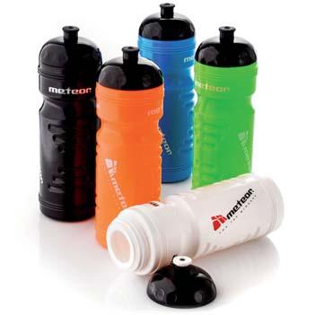 Bidon turystyczny 770 ml Water bottle 770 ml pojemność: 770 ml wymiary: średnica 7 cm, wysokość 23 cm waga: 86 g materiał: 100%