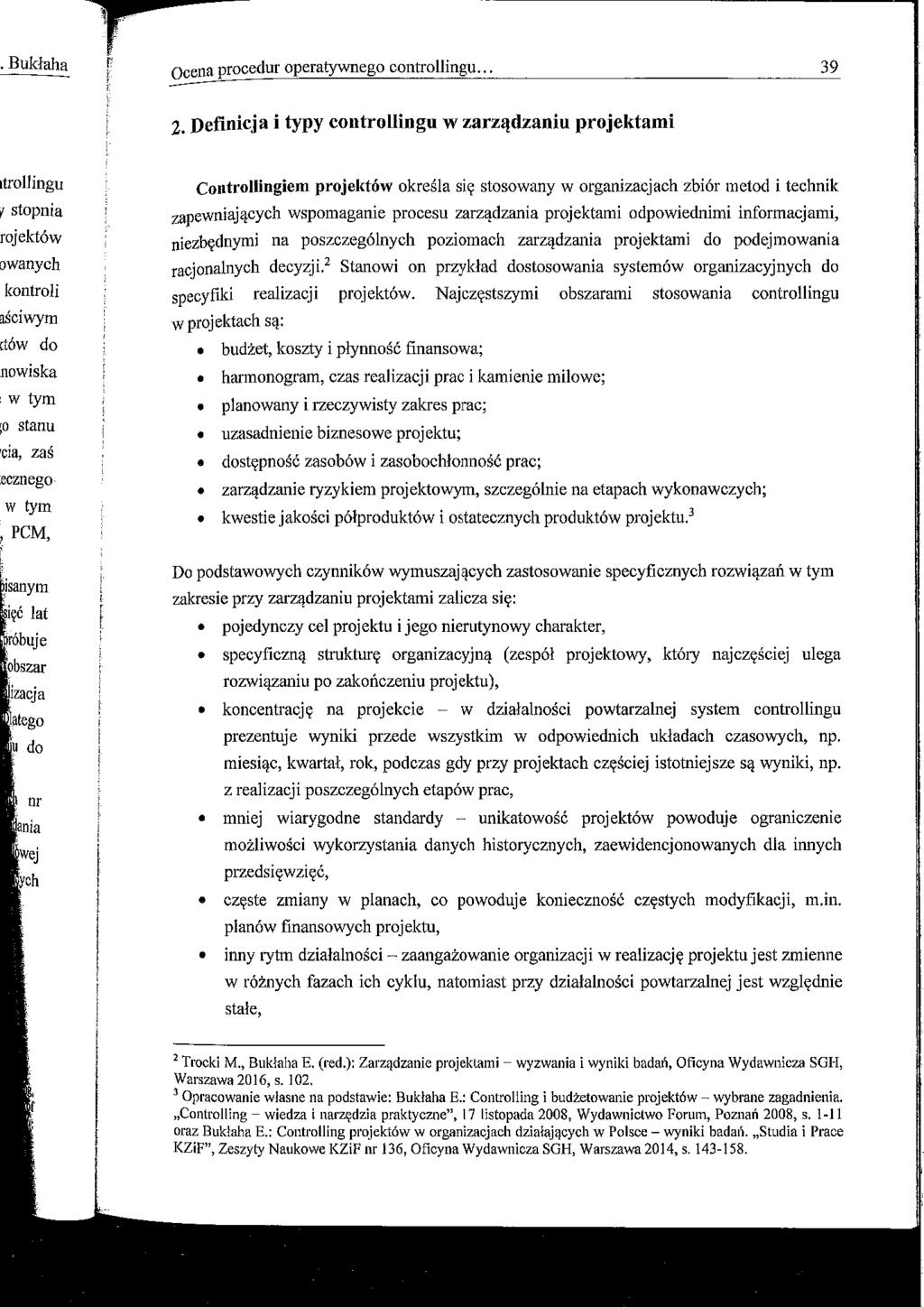 . Bukłaha 'f [! Ocena procedur operatywnego controllingu... 39 z.