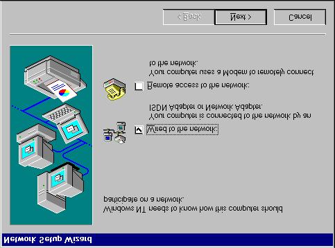 4. Nale*y si upewniü czy Istnieje poáczenie z sieci ( Wired to the network ) zostaáo zaznaczone i kliknü na Nastpne (Next). 5. W niniejszym oknie nale*y podaü kart sieciow.