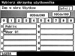 Zapisywanie dokumentów 3 3.2 Zapisywanie podczas kopiowania Podczas kopiowania dokumentu można zapisać dane w skrzynce, na twardym dysku urządzenia. Aby zapisać podczas kopiowania 1 Ułożyć dokument.