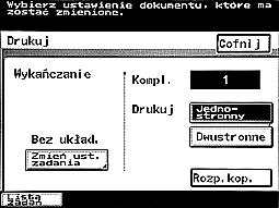 Drukowanie dokumentów 4 4 Dotknąć [Zestaw operacji]. Jeśli istnieje pięć lub więcej dokumentów należy dotknąć lub, aby zmienić wyświetlany ekran. Wyświetlą się informacje na temat dokumentu.
