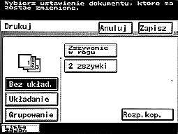 Drukowanie dokumentów 4 Kompl.: Określić liczbę kopii do wydrukowania. Za pomocą klawiatury wprowadzić liczbę pomiędzy 1 i 999.
