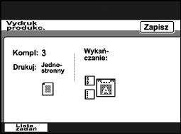 Drukowanie dokumentów 4 5 Sprawdzić informacje związane z dokumentem, które pojawiły się, anastępnie wykonaj żądaną operację.