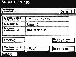 Drukowanie dokumentów 4 Usuwanie określonych dokumentów Po skończeniu drukowania, dane zapisane w urządzeniu zostaną automatycznie usunięte.