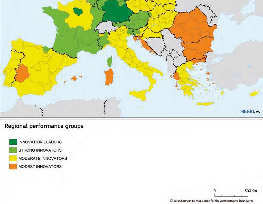 6. Wg najnowszych danych europejskiej miary syntetycznej poziomu innowacyjności regionów, Regional Innovation Scoreboard, województwo łódzkie awansowało z ostatniej do przedostatniej kategorii i jest