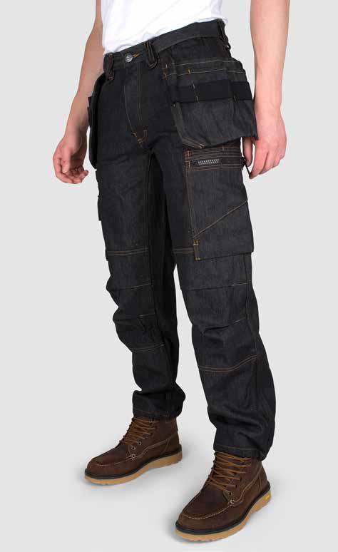 P15 SPODNIE DENIM CORDURA Z WORKAMI KIESZENIOWYMI Spodnie robocze wykonane z