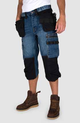 Cordura Kieszenie nakolannikowe z materiału Cordura dostępne od wewnątrz Odłączalne zaczepy na klucz i miarę zwijaną mocowane na workach kieszeniowych (Jedna długość : 28-42 ) Art.