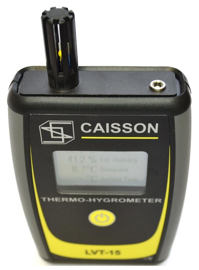 CAISSON CAISSON Measuring equipment Czas ten można skrócić poruszając delikatnie miernikiem, co wymusi przepływ powietrza w osłonie.