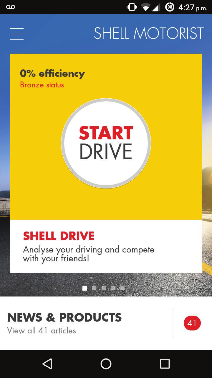 Korzystanie z aplikacji Shell Driving 1.