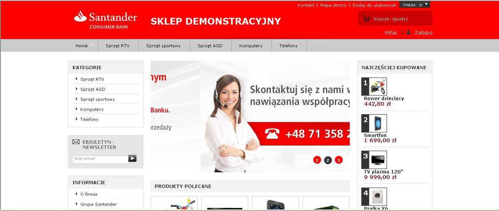 5. Przykłady kodu strona 14 5.1.2 Wykorzystanie kodu JavaScript <?PHP if ($cena_produktu >= 100) { echo TEN PRODUKT KUPISZ U NAS NA R A T Y<br /> <a OnClick= PoliczRate(. $cena_produktu.