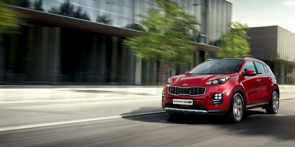 Stylistyka nadwozia wersji GT Line Emocje w każdym detalu Nowa Kia Sportage w wersji GT Line wyróżnia się jeszcze bardziej