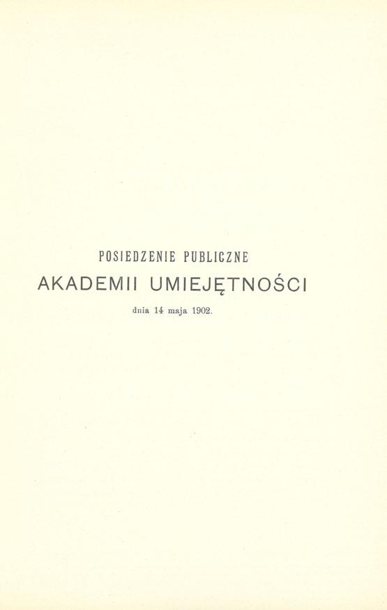 POSIEDZENIE PUBLICZNE AKADEMII