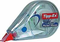 430022 (b) cena netto 11,74 zł cena brutto 14,44 zł KOREKTOR W TAŚMIE TIPP-EX MINI POCKET MOUSE Korektor w taśmie z przezroczystą obudową umożliwiającą kontrolę zużycia taśmy; kieszonkowa obudowa