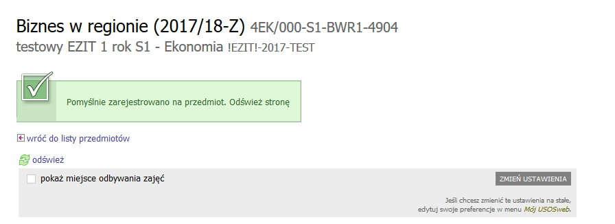 Jeżeli w grupie nie ma wolnych miejsc musisz zmodyfikować