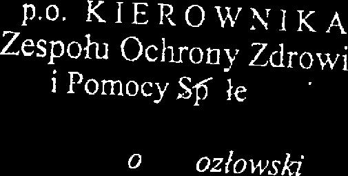 zawartej pomiędzy Powiatem a Samodzielnym Zespołem Zakładów opieki