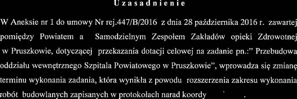 zawartej pomiędzy Powiatem a Samodzielnym Zespołem Zakładów opieki