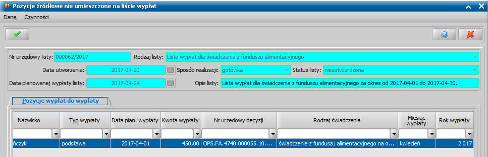 10. Dodano do okna pozycji, którymi jest uzupełniania lista