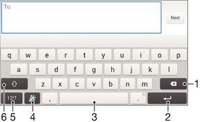 Wprowadzanie tekstu Klawiatura ekranowa Tekst można wprowadzać przy użyciu ekranowej klawiatury QWERTY, stukając poszczególne litery lub przesuwając palec do kolejnych liter bez odrywania go od