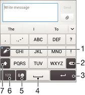 Jak wprowadzać tekst za pomocą funkcji pisania przeciągnięciami 1 Po wyświetleniu klawiatury ekranowej przesuwaj palec od litery do litery, aby utworzyć żądany wyraz.