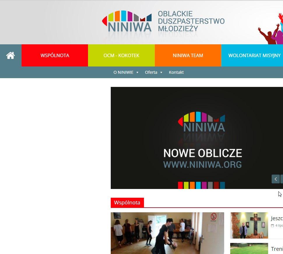 wydarzenia NINIWA Nowe oblicze NINIWY W czerwcu NINIWA pokazała w internecie swoje nowe oblicze.