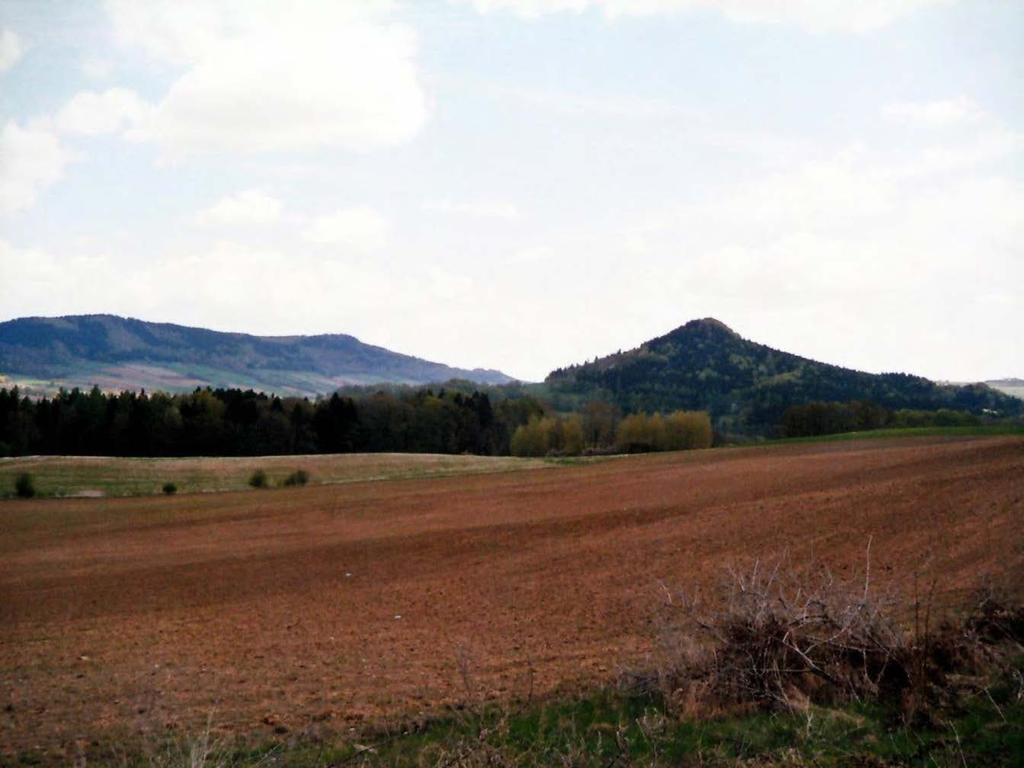 Rozprawy Naukowe Instytutu Geografii i Rozwoju Regionalnego Uniwersytetu Wrocławskiego 16 lawowych o składzie zbliżonym do trachybazaltów, które w południowo-zachodniej części omawianego obszaru
