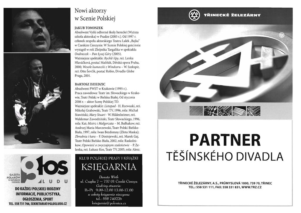 ,...-. ~=~'LU CZESKIEJ~ D U DO KAŻDEJ POLSKIEJ RODZINY INFORMACJE, PUBLICYSTYKA, OGŁOSZENIA, SPORT TEL. 558 731 766, SEKRETARIAT@GLOSLUDU.