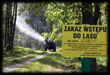 w akcjach zwalczania szkodników owadzich, doskonaląc metody ograniczania populacji, zastępując preparaty chemiczne feromonami i insektycydami biologicznymi (np.