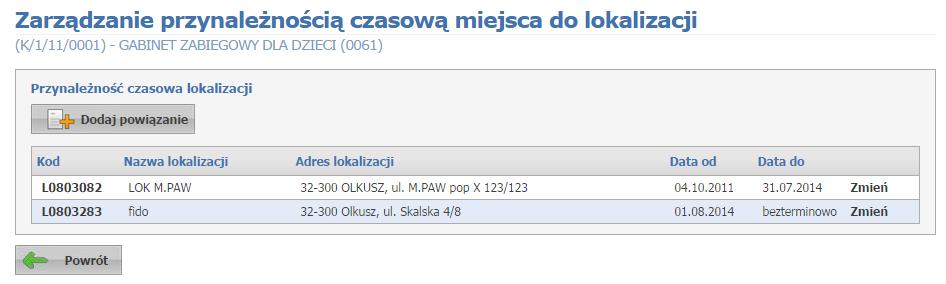 41 Struktura świadczeniodawcy Jeżeli świadczeniodawca dopisze do swojej struktury komórkę organizacyjną z kodem specjalności komórki (część VIII K.R.