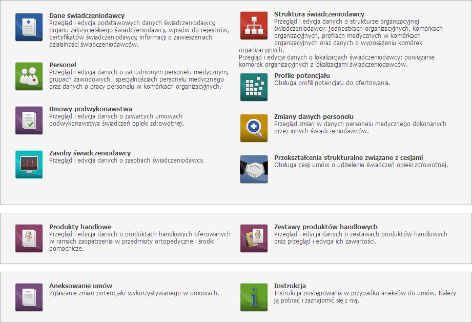 7 1.1 Dostęp Dostęp do Systemu Obsługi Potencjału umożliwia link w Portalu Świadczeniodawcy, po kliknięciu którego użytkownik zostanie przekierowany na stronę Portalu Potencjału.